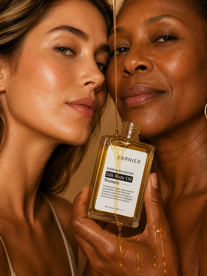 Zarnier Silk Body Oil results over time — firmer, smoother skin